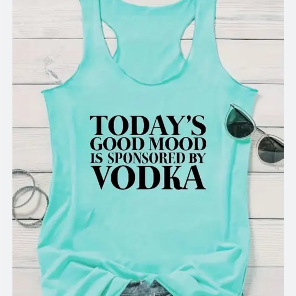 Vodka Teal Tank Top | Small